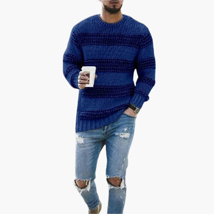 Pull en maille épaisse style nordique pour homme – Casual et élégant pour l’hiver