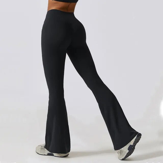 Pantalon de Yoga évasé à taille haute