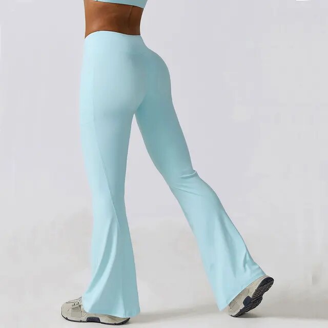 Pantalon de Yoga évasé à taille haute