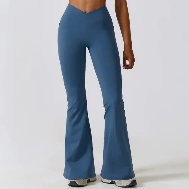 Pantalon de Yoga évasé à taille haute