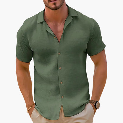 Chemise décontractée pour homme à manches courtes style estival et élégant