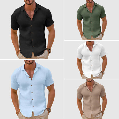 Chemise décontractée pour homme à manches courtes style estival et élégant