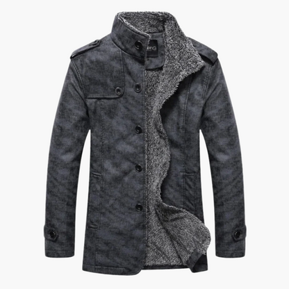 Veste d'hiver homme style urbain avec doublure chaude et col montant – Élégance casual et confort quotidien
