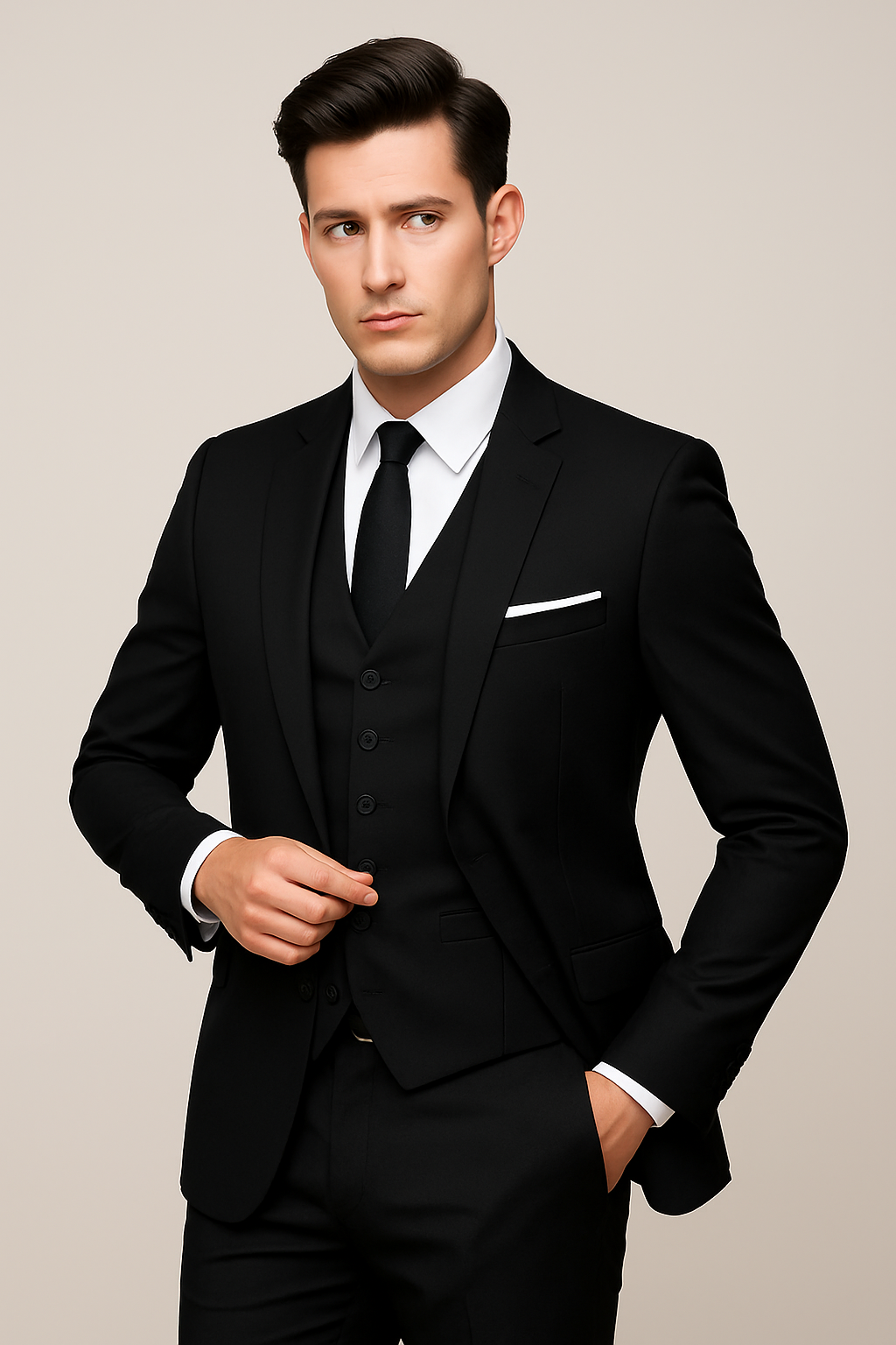 Costume tre pezzi elegante da uomo – Stile formale raffinato per affari e cerimonie