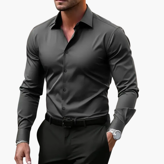 Camisa elegante para hombre corte clásico estilo versátil para negocios y ocasiones informales