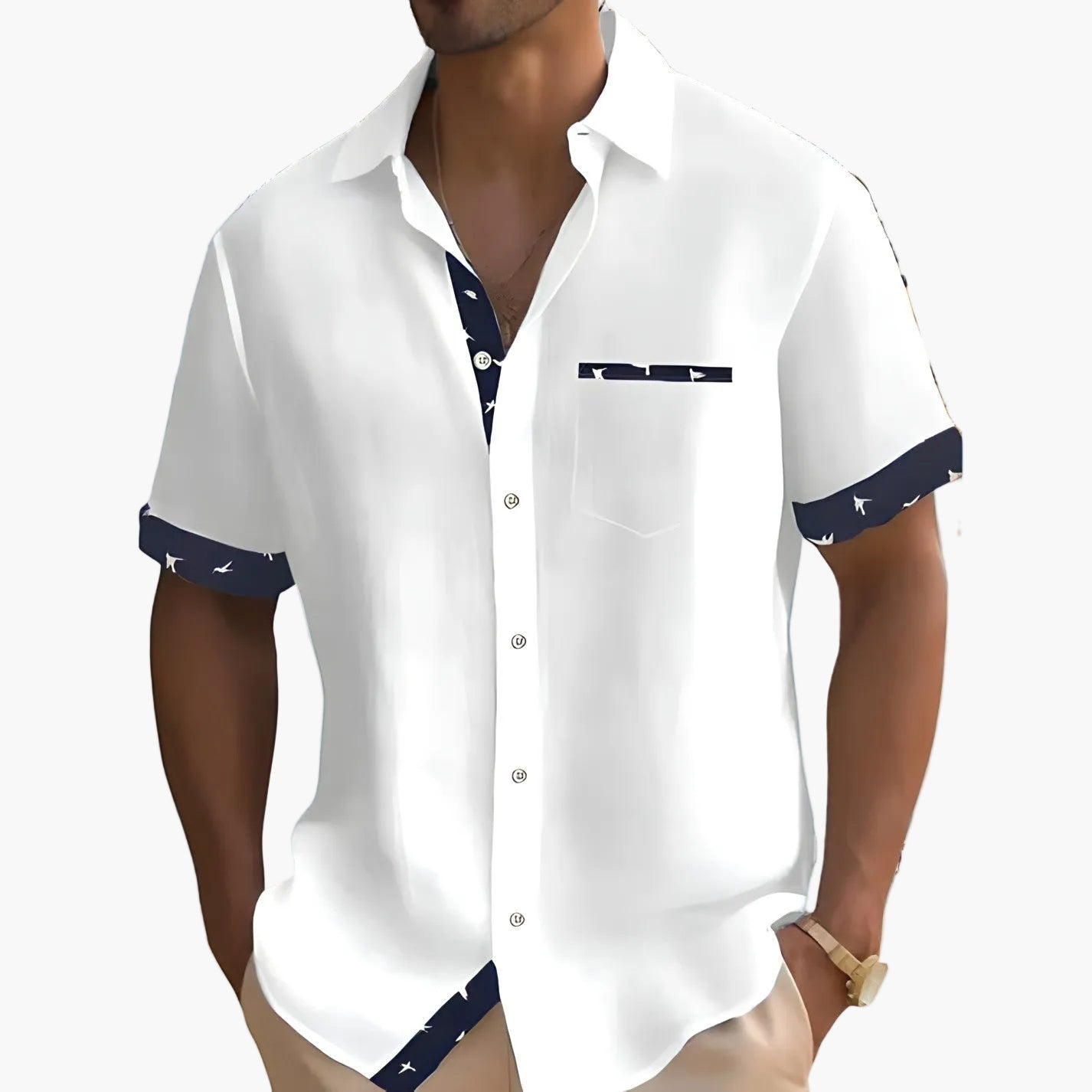Chemise d'été décontractée pour homme, style moderne et élégant, idéale pour les sorties et les événements
