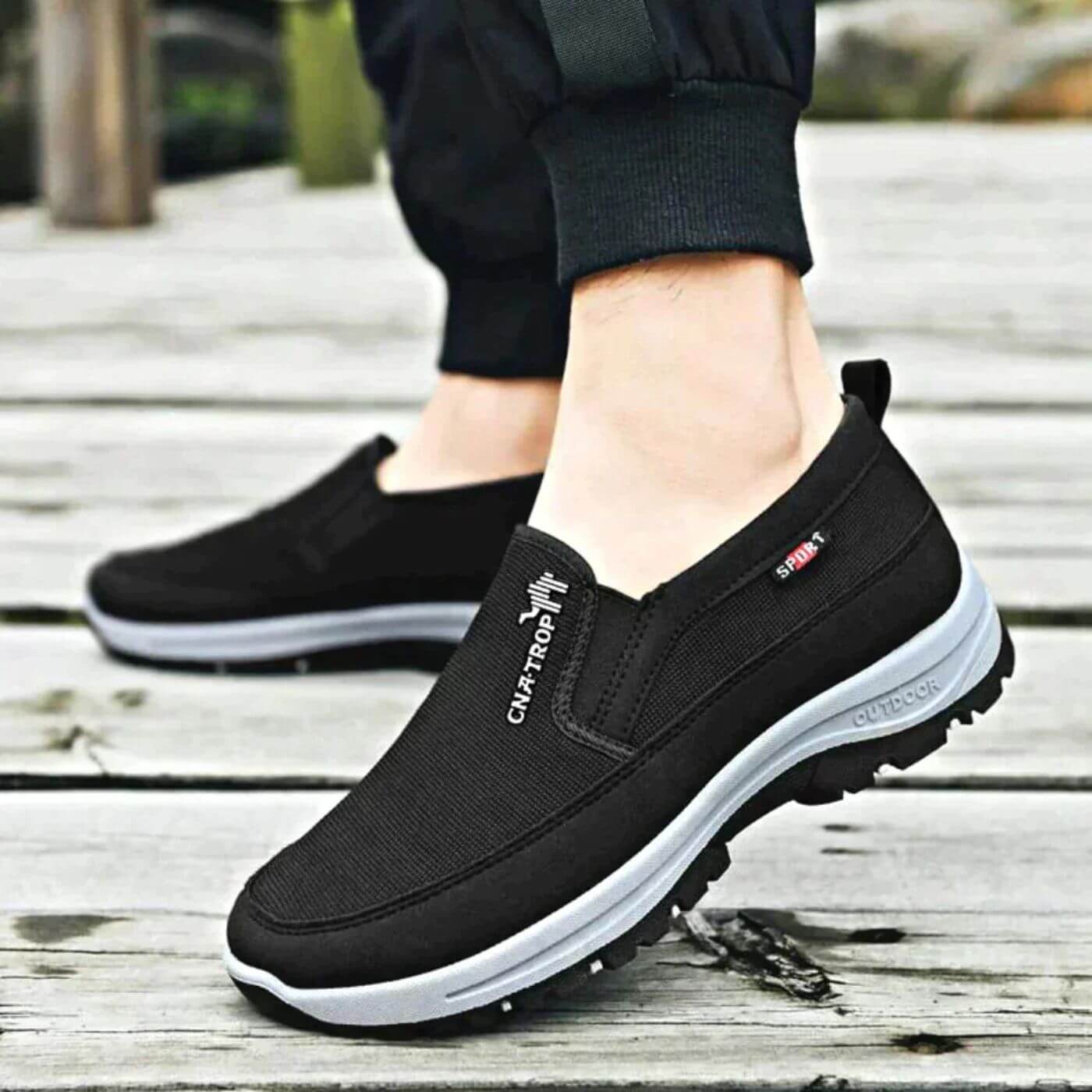 Scarpe senza lacci uomo comfort camminata stile informale all'aperto