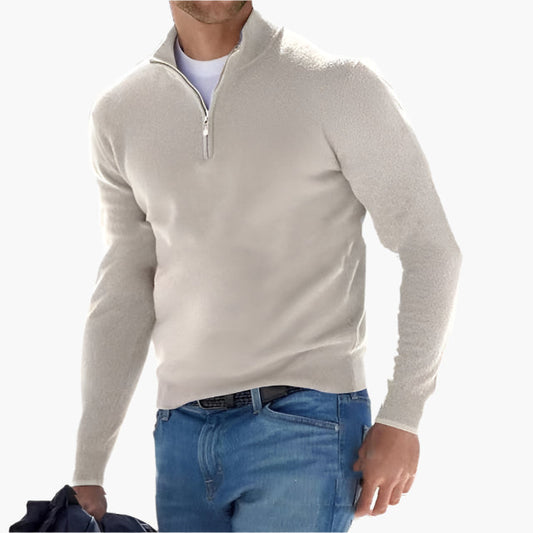 Pull Homme Demi-Zip Style Moderne pour Look Élégant et Décontracté
