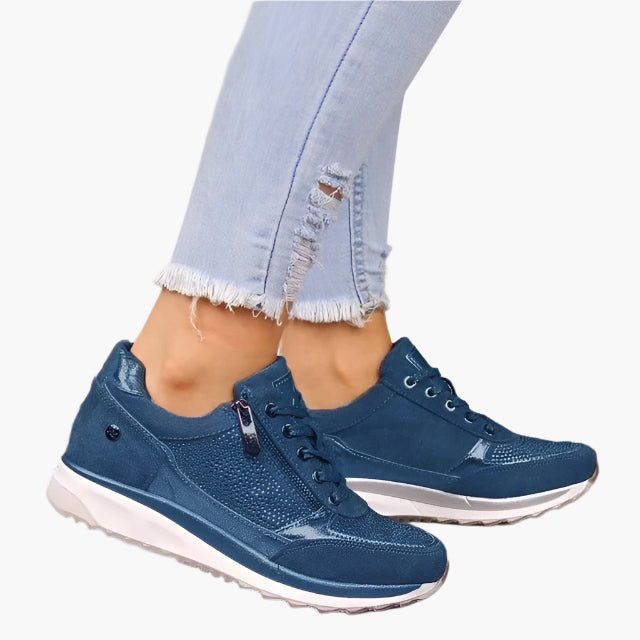 Baskets décontractées pour femme à zip latéral – Style urbain et confort quotidien