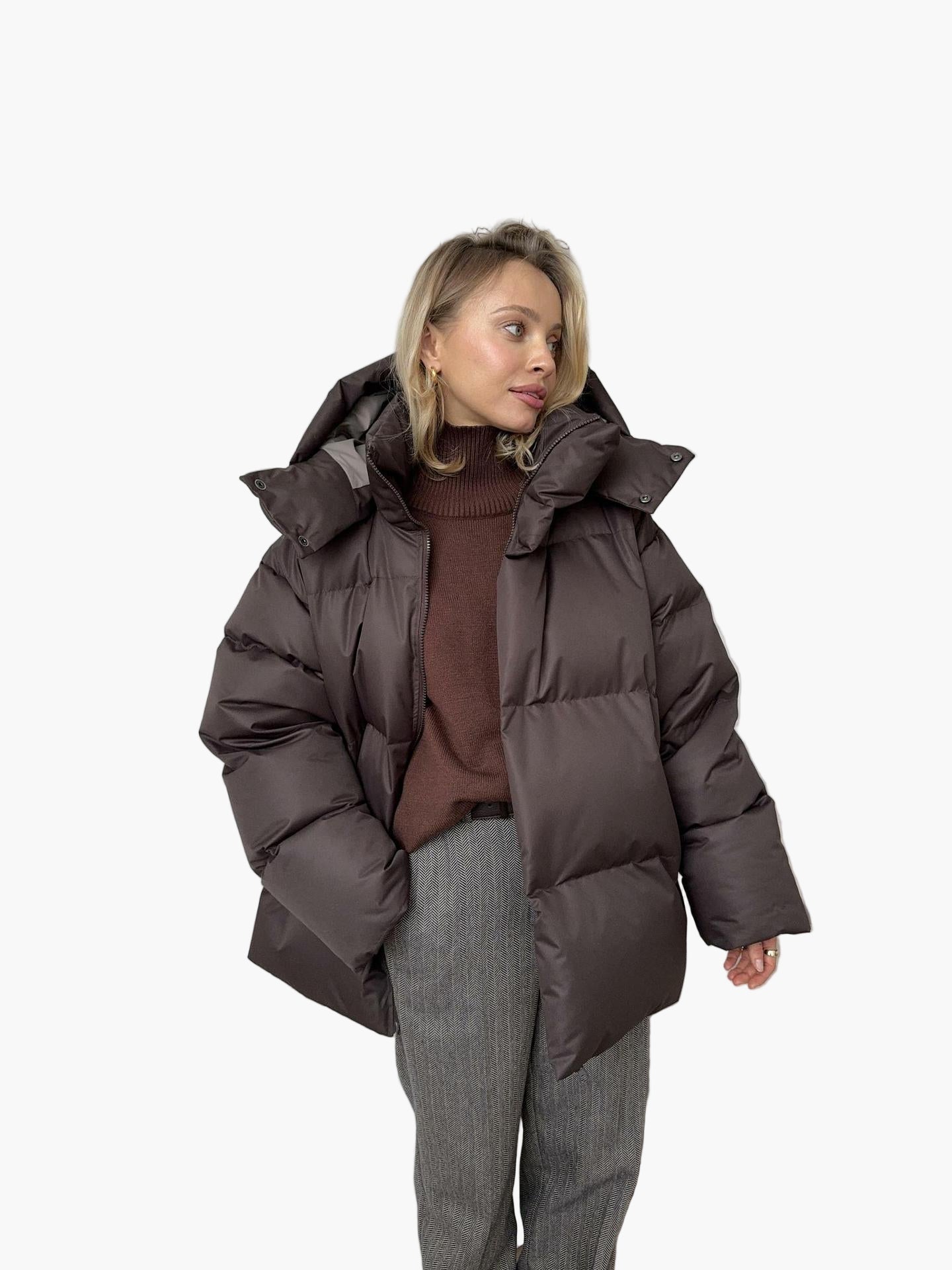 Veste doudoune femme style urbain pour hiver, chaude et tendance