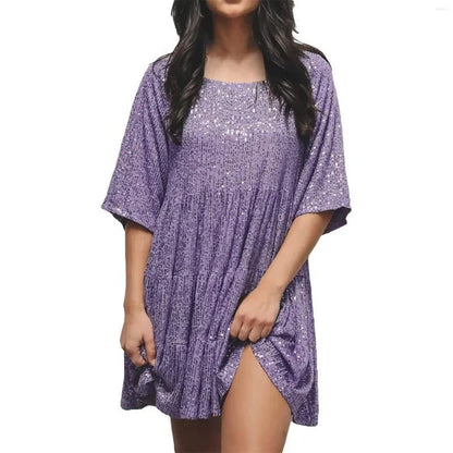 Jolie robe décontractée à paillettes