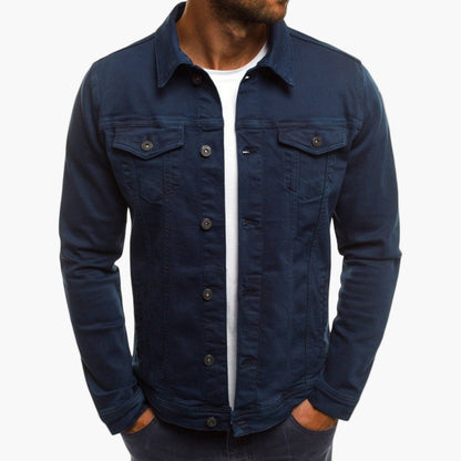 Veste en jean classique pour homme style urbain polyvalent