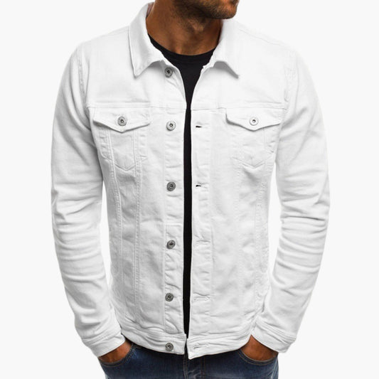 Veste en jean classique pour homme style urbain polyvalent