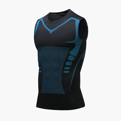 Camiseta sin mangas moldeadora para hombre, compresión para deporte y postura