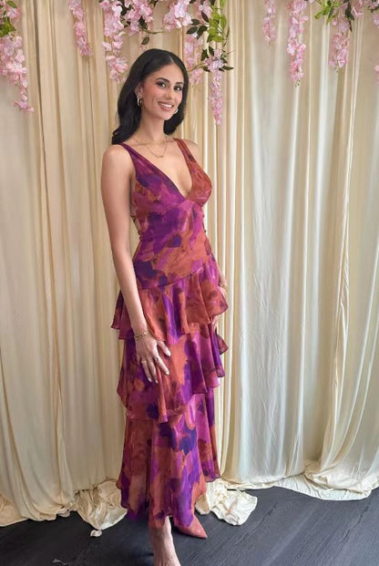 Robe longue femme style asymétrique élégante pour occasions spéciales et été