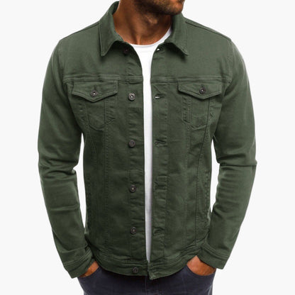 Veste en jean classique pour homme style urbain polyvalent
