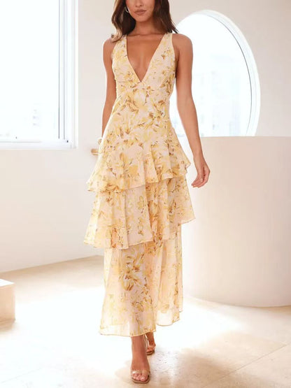 Robe longue femme style asymétrique élégante pour occasions spéciales et été