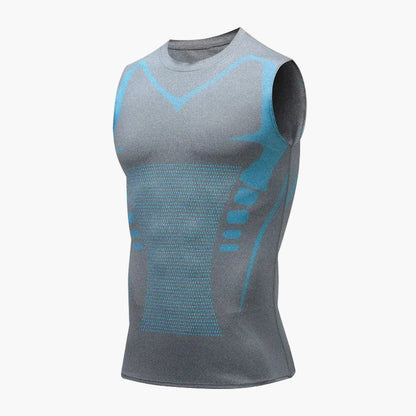 Camiseta sin mangas moldeadora para hombre, compresión para deporte y postura