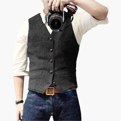 Gilet élégant pour homme – Style moderne et polyvalent, parfait pour un look chic ou décontracté