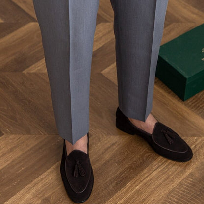 Pantalon habillé taille haute à pinces pour homme – Style élégant et ajusté, idéal affaires et occasions formelles