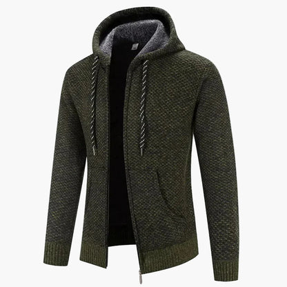 Gilet à capuche zippé homme style casual pour l’automne et l’hiver