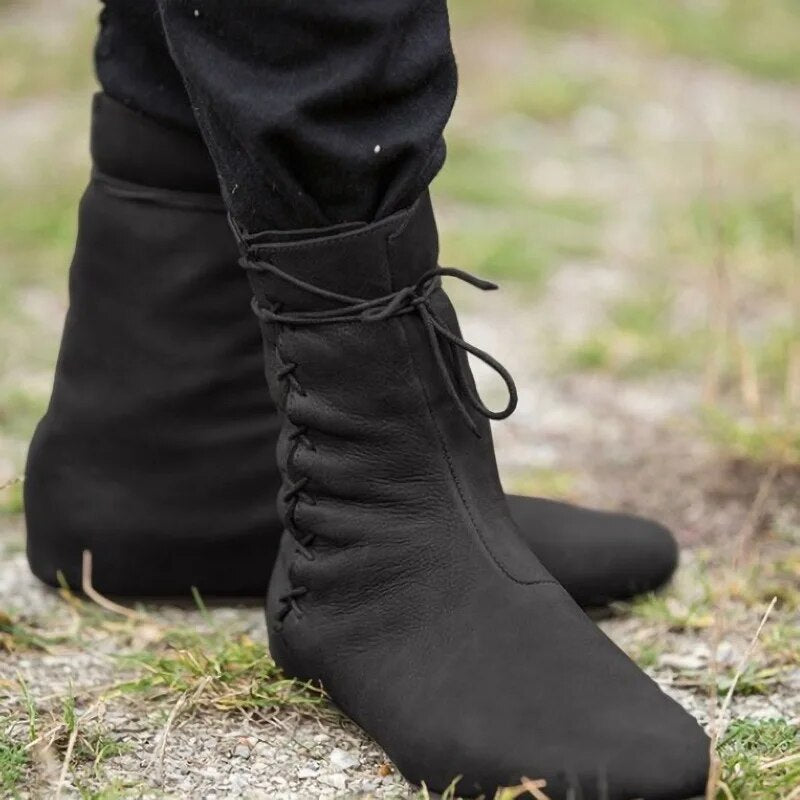 Nigel – Bottes Médiévales en Cuir pour Homme