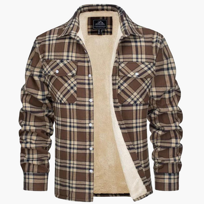 Veste Chemise à Carreaux Chaude Style Urbain pour Homme – Surchemise Hiver Décontractée
