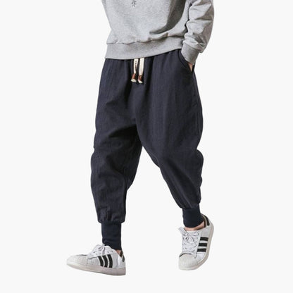 Pantalon harem décontracté homme style urbain pour loisirs et détente