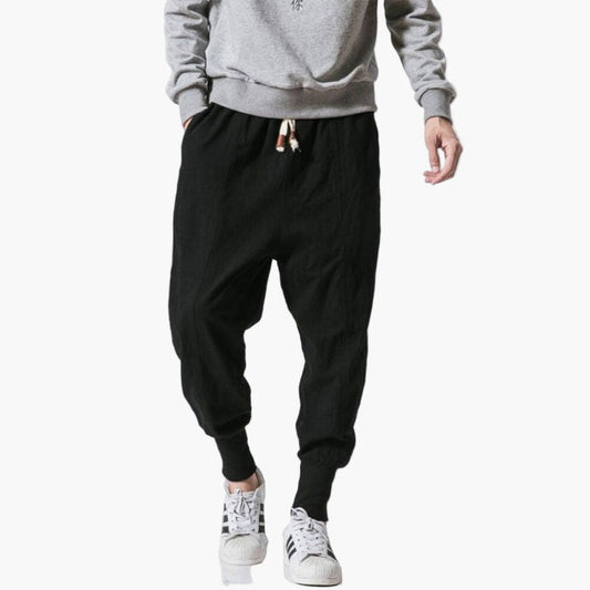 Pantalon harem décontracté homme style urbain pour loisirs et détente