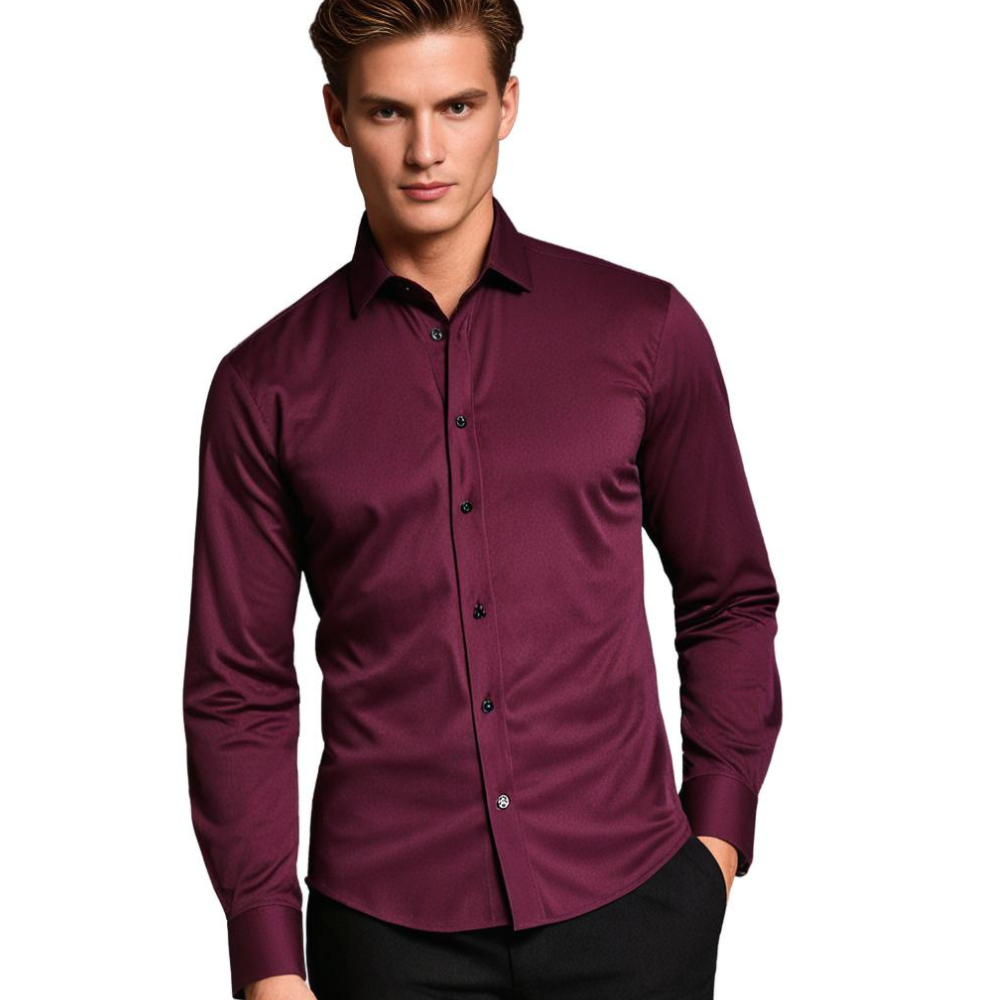 Chemise classique stretch pour homme – Élégante, polyvalente et confortable pour affaires ou loisirs