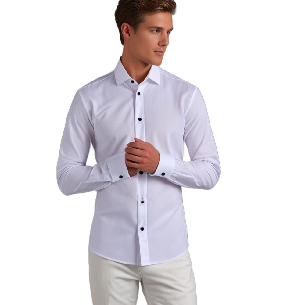 Chemise classique stretch pour homme – Élégante, polyvalente et confortable pour affaires ou loisirs