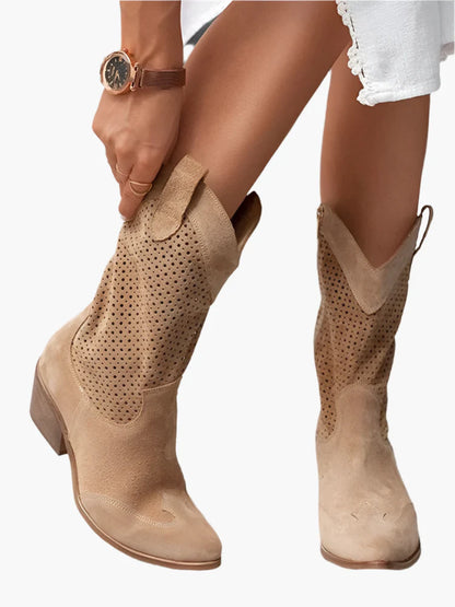 Bottes western femme à talon style cowboy mode urbaine