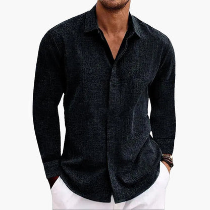 Chemise élégante décontractée pour homme à manches longues – Style moderne et polyvalent