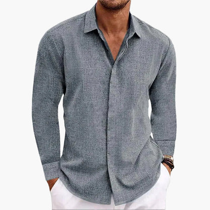 Chemise élégante décontractée pour homme à manches longues – Style moderne et polyvalent
