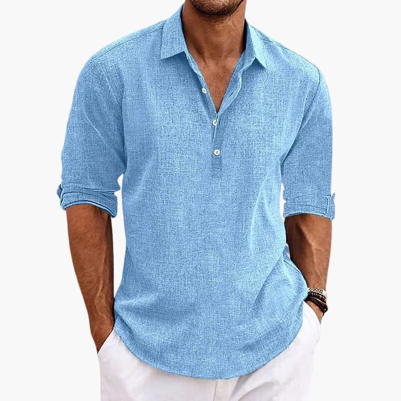 Chemise décontractée homme col classique style estival pour sorties et loisirs