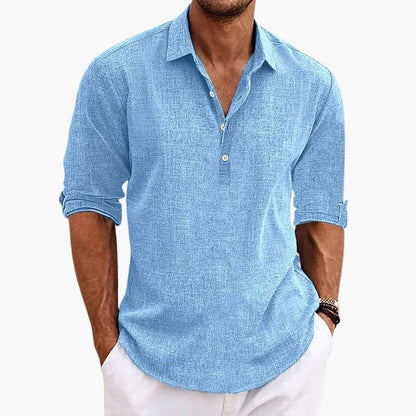 Chemise décontractée homme col classique style estival pour sorties et loisirs