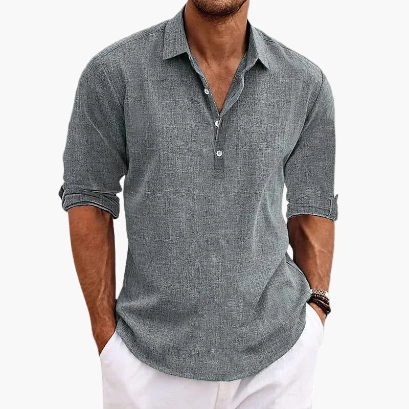 Chemise décontractée homme col classique style estival pour sorties et loisirs