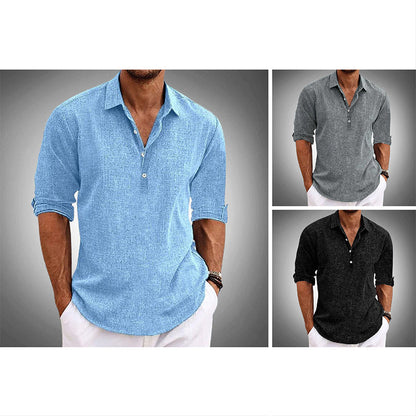 Chemise décontractée homme col classique style estival pour sorties et loisirs