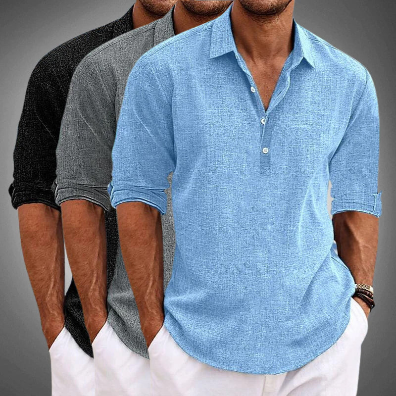 Chemise décontractée homme col classique style estival pour sorties et loisirs