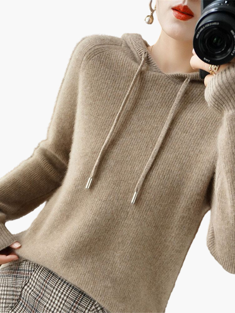 Pull à Capuche Femme Style Décontracté Élégant pour Automne et Hiver