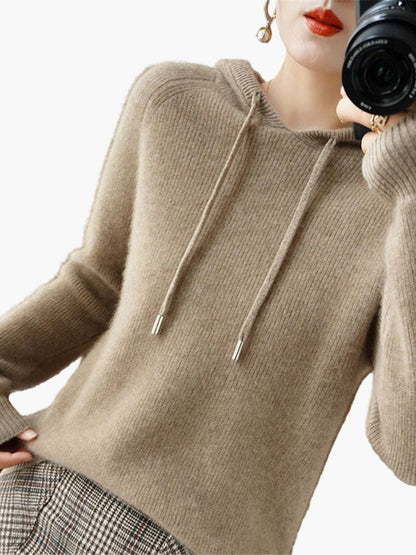 Pull à Capuche Femme Style Décontracté Élégant pour Automne et Hiver