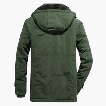 Veste d'hiver à capuche style militaire pour homme – Coupe décontractée, idéale pour le plein air et l'aventure
