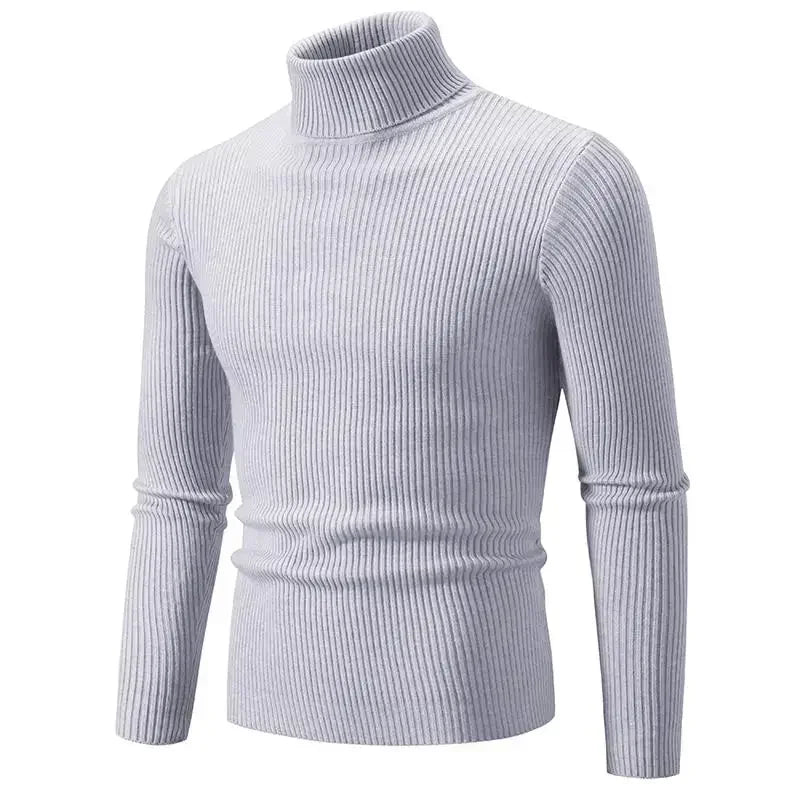 Toby – Pull à col montant ajusté en tricot pour homme