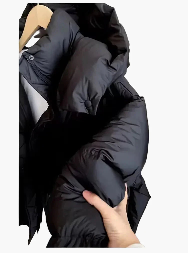 Doudoune épaisse à capuche pour femme style décontracté hiver