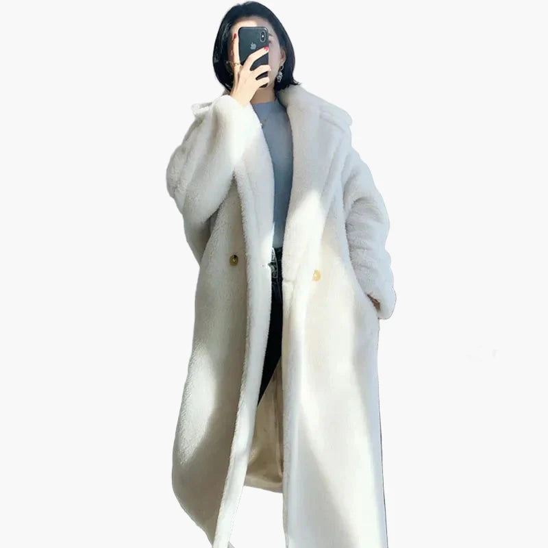 Manteau long ample style urbain pour femme – Élégance décontractée hivernale