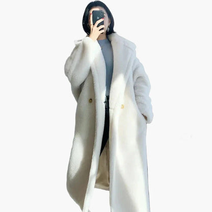 Manteau long ample style urbain pour femme – Élégance décontractée hivernale