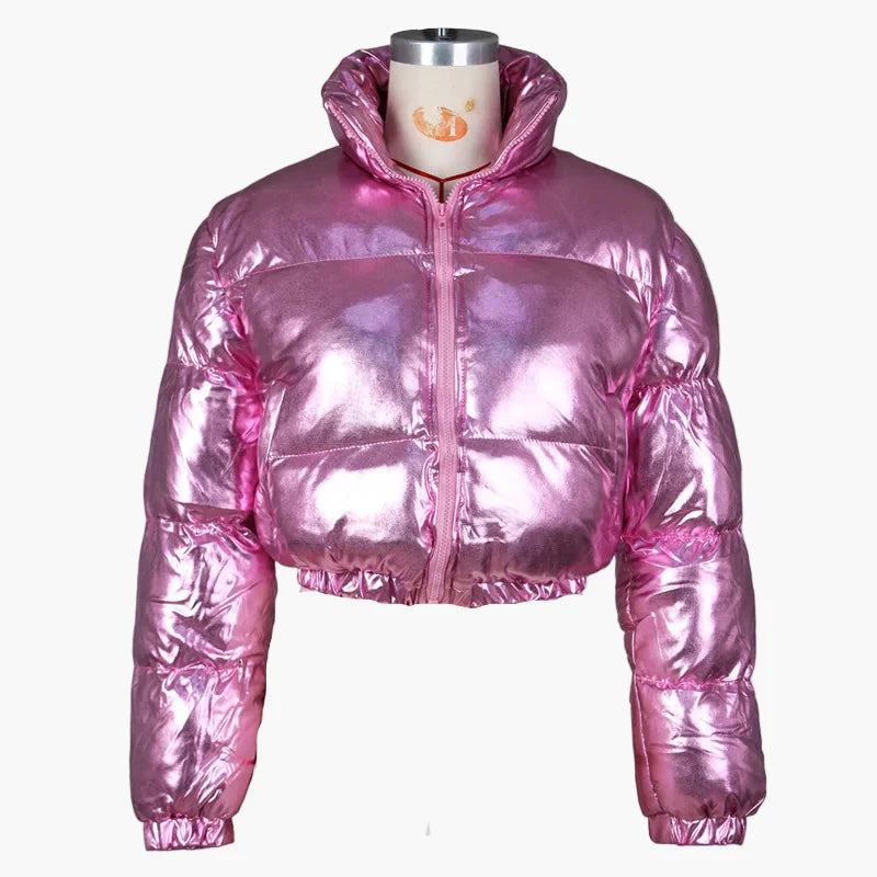 Veste doudoune courte femme style urbain chic pour hiver