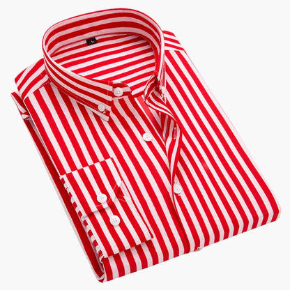 Chemise à Rayures Élégante pour Homme – Style Classique et Polyvalent