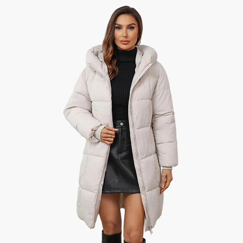 Manteau Doudoune Longue Femme Style Urbain Hiver Élégant à Capuche