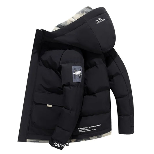 Nick – Veste d'Hiver Imperméable pour Hommes avec Capuche Doublée de Fourrure